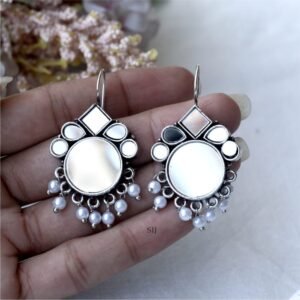 Oxidized Silver Earrings